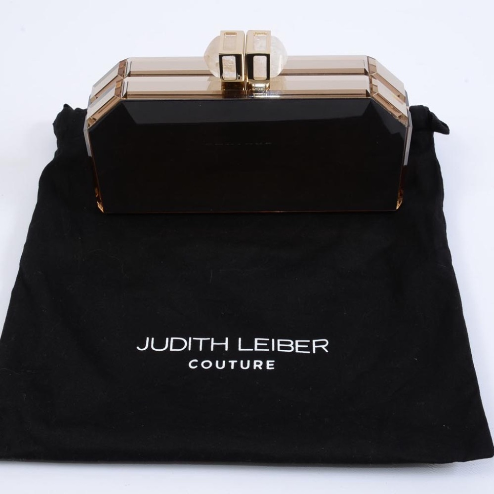 auth JUDITH LEIBER Champagne ACRYLIC RESIN BOX CLUTCH -- Gorgeous!!! Red Carpet - Picture 6 of 14
